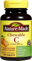 Természet Készítette C-vitamin 500 mg rágótabletta, Orange 60 ea (4 db-os csomag)