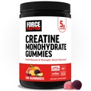 Force Factor Creatine Monohidrát Gumies, 5 g dózis a férfiak és nők támogatására izom, Erő, helyreállítás, kognitív egészség és memória, válogatott gyümölcs ízesítők, 150 gumi