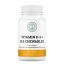 D3-vitamin + K2 rágótabletta - 2000 NE D-vitamin és MK7 K2 (Menakinon-7) - Cherry Ízesített tabletta - D-vitamin + K2 kiegészítés felnőtteknek és gyerekeknek