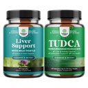 A Máj Cleanse Detox & Javítás Formula és a fejlett TUDCA Máj Support Supplement - a Milk Thistle Dandelion Root Turmeric és Articsóka kivonat - Extra Strength TUDCA 500mg Bile Salts