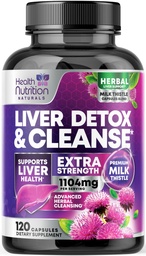 Gyengéd májtisztító detox & javítási képlet - Advanced májfenntartó kiegészítés Silymarin Milk Thistle, Gyermekláncfű gyökér, Articsóka kivonat, Turmeric, Kolin, & Beetroot - 120 Veggie kapszula