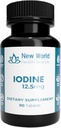 Új World Health Brands 12.5mg jód tabletta - 90 tabletta - Essential Trace Mineral for Growth, Thyroid & Metabolic Function - Easy to Swallow, High Potency, Fast Absorption