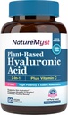 Hyaluronic acid kiegészítés, C-vitaminnal, 250mg Plant- alapú HA, 90 Vegan Caps, a bőr & Eyes, Collagen Termelés, Könnyen felszívható
