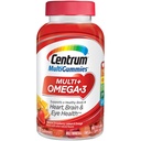 Centrum MultiGummees Omega 3 Gummium Multivitamin Felnőttek számára, Multivitamin / Több ásványianyag kiegészítés, Eper / Lemon / Orange Flavor - 100 Count