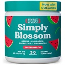 Einfach Blossom Nutrition Daily Greens & Superfood Powder + Collagen + Probiotics for Women's Digestive Health & Bloating Relief. Helfen Sie Ihrer Gesundheit Bloom - 30 Tage Versorgung - Watermelon