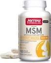 Jarrow Formulas MSM 1000 mg - 100 Veggie Capsules - Metil-szulfonilmetán - Szulfurforrás - Diétás kiegészítő támogatások és sűrítések - 100 adag