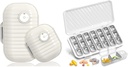 Travel Pill Organizer, 7 Day & Pill Organizer 3 Times Egy nap, 7 Day Pill Box - Globeals Weekly Pill Organizer Daily Medicine Container Dispenser Case for Vitamin Fish Oil Supplement