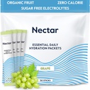 Nectar hidratációs csomagok - Elektrolites por csomagok - Sugar Free & 0 Calorie - Organic Fruit Liquid Daily IV Elektrolites Powder for Dehidratation Relief & Rapid Rehidratation (Grape 30 Pack)