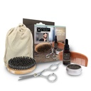 Beard Grooming Kit For men Beard Care Kit tartalmazza kiegészítők - Illattalan Természetes Szakáll Balm and Oil, Fa Comb and Boar Bristles Brush, rozsdamentes acél olló