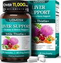 Milk Thistle Supplement - Máj Detox Cleanse Formula Herbal Máj Támogatás Milk Thistle, Gyermekláncfű Gyökér, Articsóka, Kurkuma, Astragalus a máj egészségére, 90 kapszula