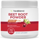 gyógykeverék Organic Beet Root Powder - Nitric Oxide Beets, Egészséges vérnyomás támogatás, vérkeringés Superfood Áfonya ízesítve - 30 szerváció