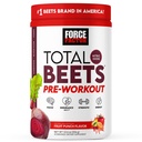 FORCE FACTOR Total Beets Pre- Workout Powder to Boost Energy & Endurance, Növelje az erőt, és javítja a vér áramlás és szivattyúk, Nitric Oxide kiegészítés Beet Root Powder, Gyümölcs Punch, 30 szervadékok