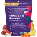 Melatonin freie natürliche Schlafhilfe Gummi für Erwachsene | NO Melatonin | Kräuter Jujube & Kamille, Zitronenbalsam - Tiefschlaf-Ergänzung & Entspannung für zzz, 45 Vegan Gummi (45 Gummi (1 Packung))