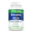 Enzyme Science Betaine HCl Pepsinnel - Supplement for Low gastach acid - Betaine Hydrochloride Supplement - Digestive Enzymes - Enzimas Digestivas - 120 kapszula