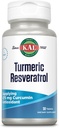 KAL Turmeric Resveratrol Supplement, Antioxidáns Support, Szállító 475 mg kurkuma, Szív-egészségügyi és közös egészségügyi támogatás, gyors dezintegráció, 60- nap garancia, 30 szervizek, 30 tabletta