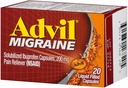 Advil Migrain 20' S Size 20ct Advil Migrén Fájdalom Enyhe Folyékony töltött kapszula 20ct