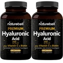 Naturebell 2 Pack Plant Hyaluronic Acid kiegészítők 250mg 25 mg C-vitamin & Biotin 5000mcg, 480 Total Capsultation 124; Essential for Hair Growth, Joint Support, & Hydrating Skin - 124; Non-GMO