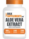 BulkSupplemens.com Aloe Vera kapszula - Aloe Vera kivonat, Aloe Vera kiegészítés - Herbal kiegészítés, Gluten mentes, 1 kapszula per szerving, 240 Veg kapszula (1-es csomag)