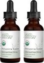 USDA Organic Kálium Iodide 250 mcg Folyékony kiegészítés 2- Pack (1 éves ellátás) - Támogatja a pajzsmirigy Gland és segíti az expozíció & alacsony szint jód - Biológiailag elérhető Than Tablets, Pills - 1 Fl Oz