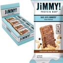 JIMMYBAR! Csokoládé Mogyoróvaj fehérjék 18g fehérje bár, 6g alacsony cukor - 12 Count - 58g Health bárok - Funkcionális Snack Real Mogyoró & Kézzel csepegtetett csokoládé