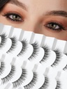 Természetes macska szempilla hamis pillák Wispy 14mm Hamis szempilla természetes nézd 0.1MM Vékony szalag csík pillák Pack C Curl hamis szempillák Wispy macska szem pillák 3D kötet Siligli pillák 7 pár