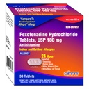 Ohm Non- Drowsy Fexofenadine Antihisztamin Kültéri Allergia Relief Tablets 30ct