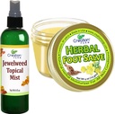 Ékszerfű Topical Mist 8 Oz és gyógynövény láb Salve 4 Oz - Megoldások Itch, hogy könnyebb, hogy élvezze a mindennapi