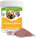Nur natürliche Pet Cranberry Wellness Antioxidante Pulver für Hunde und Katzen - Nahrungsergänzungsmittel für Harnwege Gesundheit mit Vitamin C - 110 Portionen