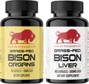 Kezdő csomag, fűszerezett Bison májkapszula, orgona kapszula, nem-GMO, az energiatermelés támogatása, méregtelenítés, emésztés, immunitás és teljes test wellness