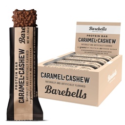 Barebells Protein Bars Caramel Cashew - 12 Count, 20 g magas fehérjetartalmú kezelések - Csokoládé Nutrition Bar 1g Total Sugar - On-The- Reggeli vagy post-Workout Snack