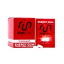 RUN GUM Fahéj Energy Gum 50mg koffein Taurin & B- Vitaminok darabonként, 24 Pieces (csomag 12), 2 Pieces = 1 kávé vagy energia ital, Sugar Free, Zero Calorie