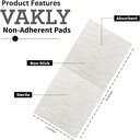 Steril Non- Adherent 3x8 Gaze Pad - Vastag, nem-Stick Sot Dressing 3 "x8" Egyénileg szigetelt X4; Highly Absorbend Recomage Bandage