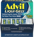 Advil Liqui- Gels Pain Reliever / Láz csökkentő, Solubilized Ibuprofen 200mg, 2 / Packet, 50 csomag / Box (016902)