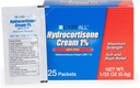 CareAll Hydrocortisone Cream 1% (25 Pack), 0,9gr Foil Packet. Maximális hatáserősség formuláció, anti-itch kiütés bőrkrém enyhíti viszketés, ekzema, rovarcsípés, méreg Ivy, és psoriasis