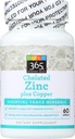 365 by Whole Foods Market, Chelated Cink plus Copper, 60 ct
