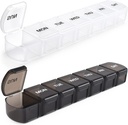 Nagy Heti Pill Organizer 2 Pack, Napi Vitamin Case Box 7 nap XL komplemental, Utazás Barátságos Gyógyszer Szervező Cod májolaj kiegészítők