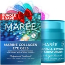 Marie Eye Gels & Collagen Moisturizer Face Cream Bundle - At Eye Gels Puffy Eyes és Dark Circles, Anti Aging Face Cream hidratáló hatással - Marine Collagen & Hyaluronic Acid, Retinol
