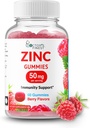 Cink 50mg gumik - vegetáriánus, GMO-mentes és glutén mentes vitamin - nagy ízű Berry Flavor Pectin Chews - felnőtt étrend-kiegészítő - 60 Count [30 adag]
