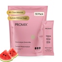 ProMix táplálék elektrolitok por hidratáló csomagok - Himalájai rózsaszín só, Magnézium, Kálium, C-vitamin - Sós görögdinnye, Enyhén édesített - 30 adag (csomag 30)