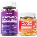 Cukor mentes Resveratrol Gumies 1500mg + CoQ10 200mg 100 mg töltött gumik magnézium támogatás Egészséges öregedés és hosszú élettartam