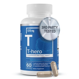 Essential Elements T-Hero - Napi tesztoszteron támogatás a férfiak - Promotes Vitality & Drive - Ashwagandha, Shilajit, Boron, DIM- 60 Count - 30 Servings