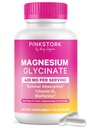 Pink Stork Magnesium Glycinate mit Vitamin D - Magnesium-Ergänzung für Frauen Natürliche Ruhe, Stimmung und Schlaf - Hormon Balance für Frauen - 60 Kapseln, 1 Monat Versorgung
