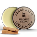 Striking Viking Beard Balm for Men - Leave in Beard Condictioner - Styling Balm Made with Naturally Derived Beard Butter, Argan & Jojoba Oils (2 Ounce (1-es csomag), Sandalwood)