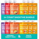 Designer Wellness Protein Smoothies Origignal Variety Pack és Peach Mango Bundle