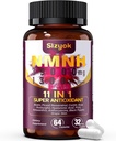 NMNH kiegészítés (dihidronikotinamid mononukleotid) 600mg Kiegészítés Resveratrol, CoQ10, Biotin & Hyaluronic Acid Aviation 124; Support Cellular Energy, Metabolizmus & Skin Wellness, 64 kapszula