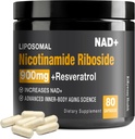 NAD + kiegészítés - NAD + Nicotinamide Riboside (NR) és Resveratrol Quercetin 900mg, 80 kapszula, USA- 063- 0911XL- 136NAD