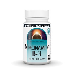 Source Naturals Niacinamide B3, 100 mg diétás kiegészítés - 250 tabletta