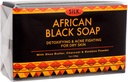 African Black Soap 7oz for Acne, Ekzema, Dry Skin, Psoriasis, Scar Removal, Face & Body Wash - Shea Butter, Charcoin, Bamboo Powder