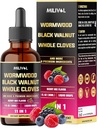 11in1 Fekete Walnut Wormwood tinktúrakivonat a Whole Clives, Berberine és 8 Több - 2 hónap ellátás - 1 Fl Oz - Berry Mix Flavor