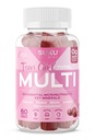 SUKU Teen Girl Multivitamin Gummees - Vitamins A, B12, C, D3, E, Biotin & Cink - Sugar-Free vegetáriánus kiegészítés a bőr, energia, Immune & Bone Health - Cherry Flavor - 60 Count
